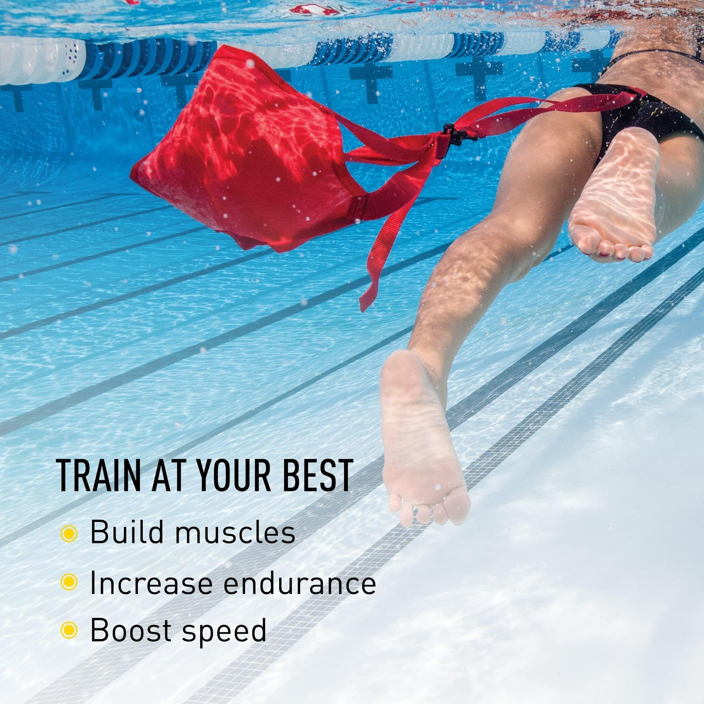 FINIS Swim Parachute Resistance Training Equipment (8 Inch, Red)