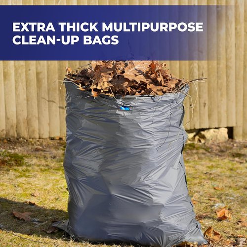 Hefty Steelsak Heavy Duty Trash Bags - Unscented 39 Gallon | Large 30 Count Pack in Gray