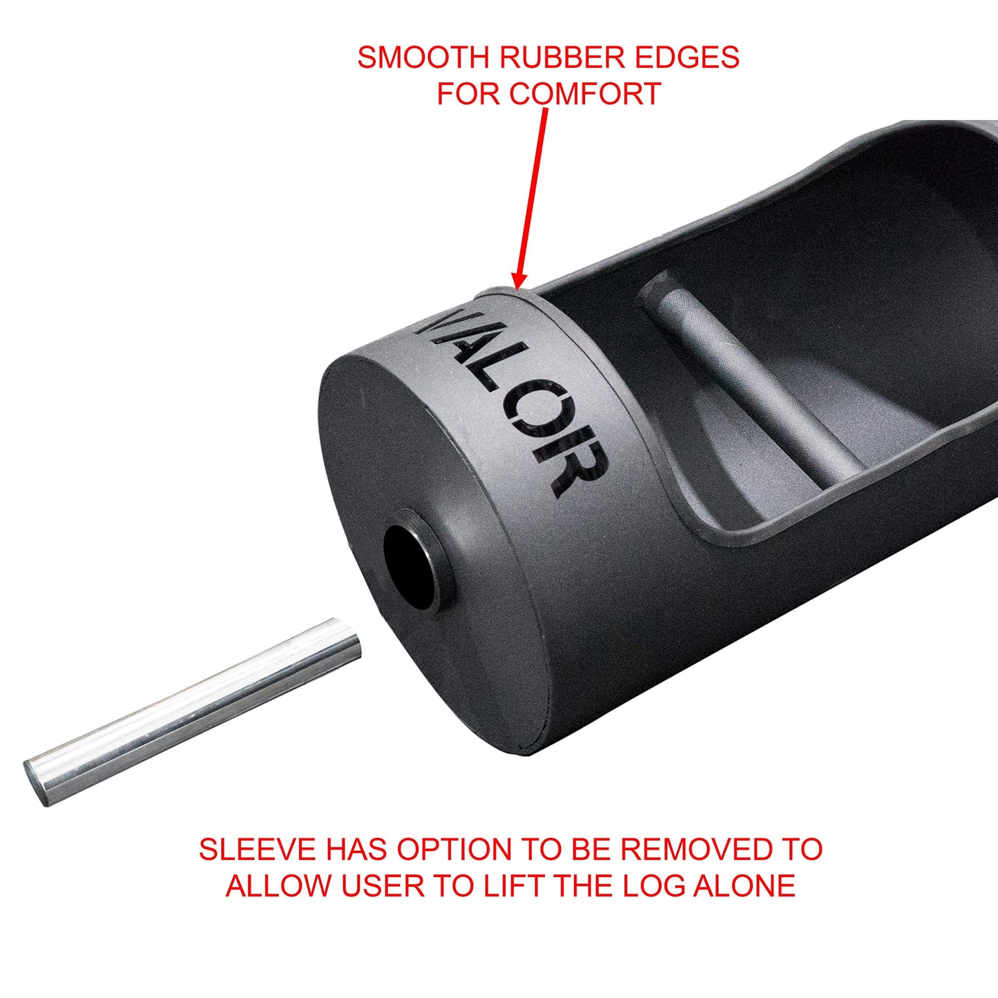 Valor Fitness 8 - Inch Strongman Log Barbell – Heavy-Duty Workout Log for Powerlifting, Press, Strength Training, and Competition Max Weight 500 lns