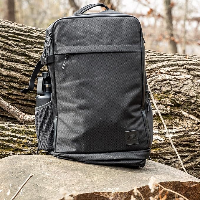 SERIOUS STEEL FITNESS Pro Backpack With Removable Dividers (1680D Nylon - Black)