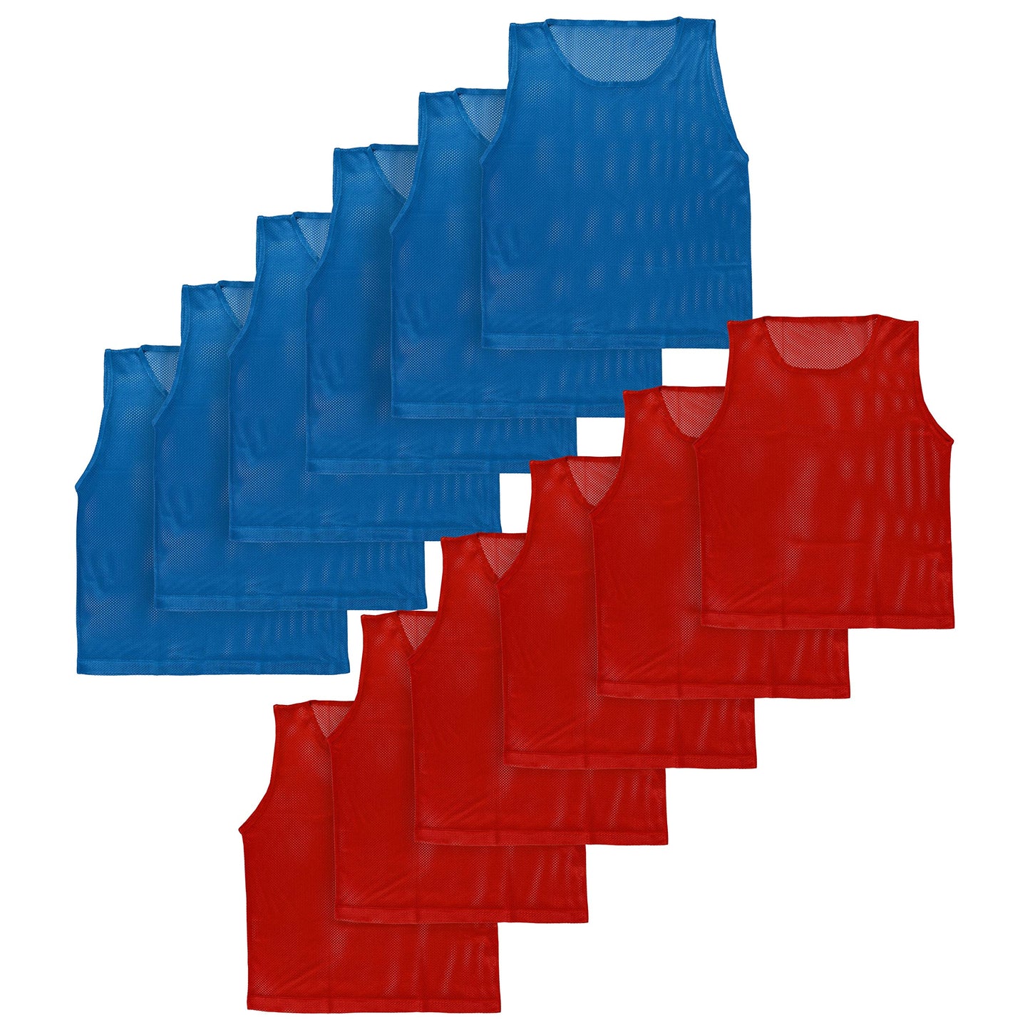 Athllete Boys Unisex Pinnies Scrimmage Vests - Mesh Practice Jerseys 12 Pack