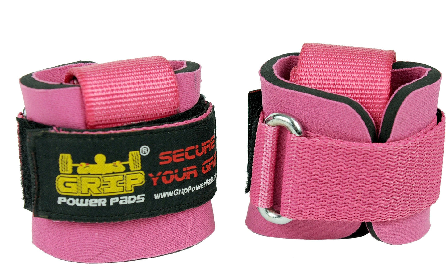 Best Heavy Duty Lifting Straps Neoprene Padded 1 Pair Wrist Wraps & Rubbery Grip Support Straps & Cotton Coated Rubber on One Side Alternative to Power Lifting Hooks Weightlifting Grip Pad