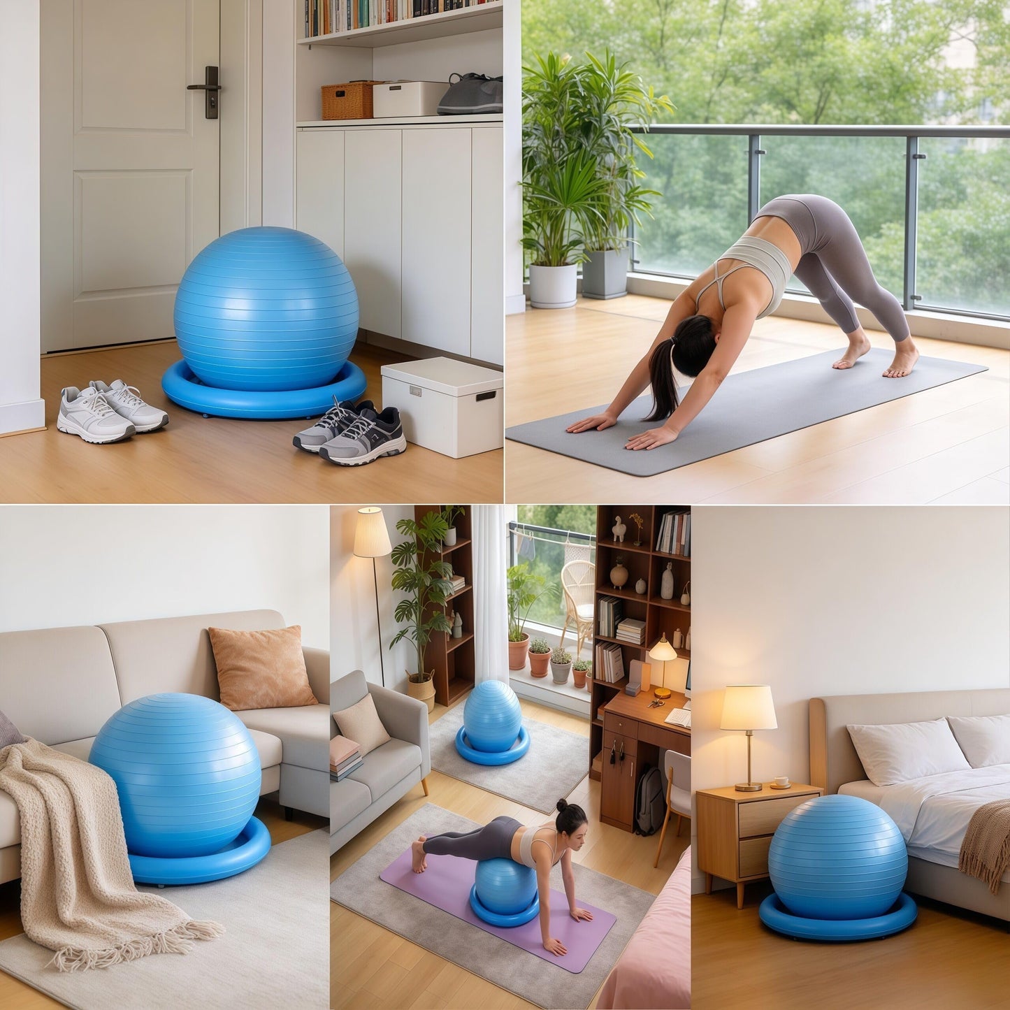 DJDXIZJEK Yoga Ball Base – Non-Slip Stability Ring, Anti-Roll Stand for Exercise Ball, Home Gym & Office Storage, Secure Holder for Fitness Ball, Balance & Posture Support