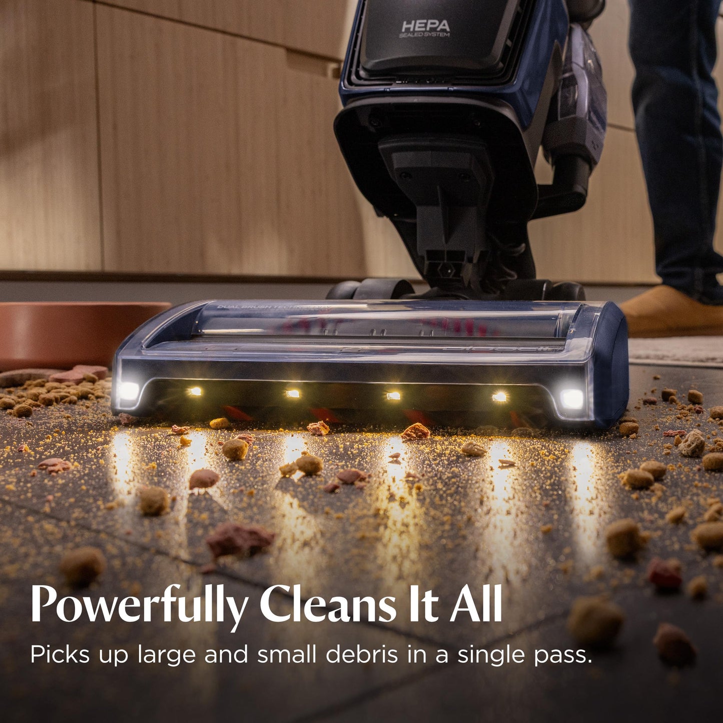 Bissell Pet Hair Eraser DualBrush Upright Vacuum with Two Brush Rolls, DualBrush Self-Cleaning Technology, HEPA Sealed Allergen System, Bright FurFinder Headlights, Lift-Off Pod, 42943
