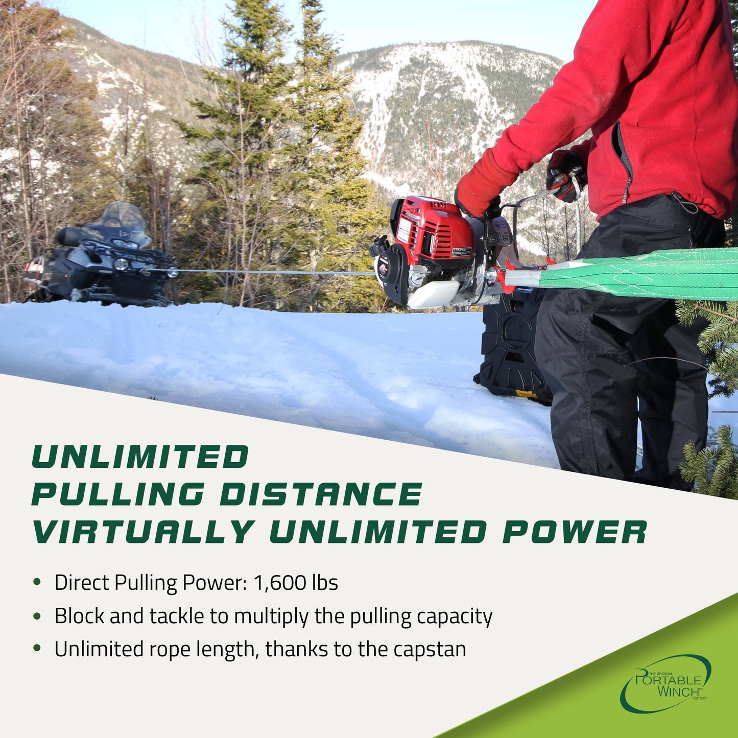 Portable Gas Winch - PCW3000 by Portable Winch Co.