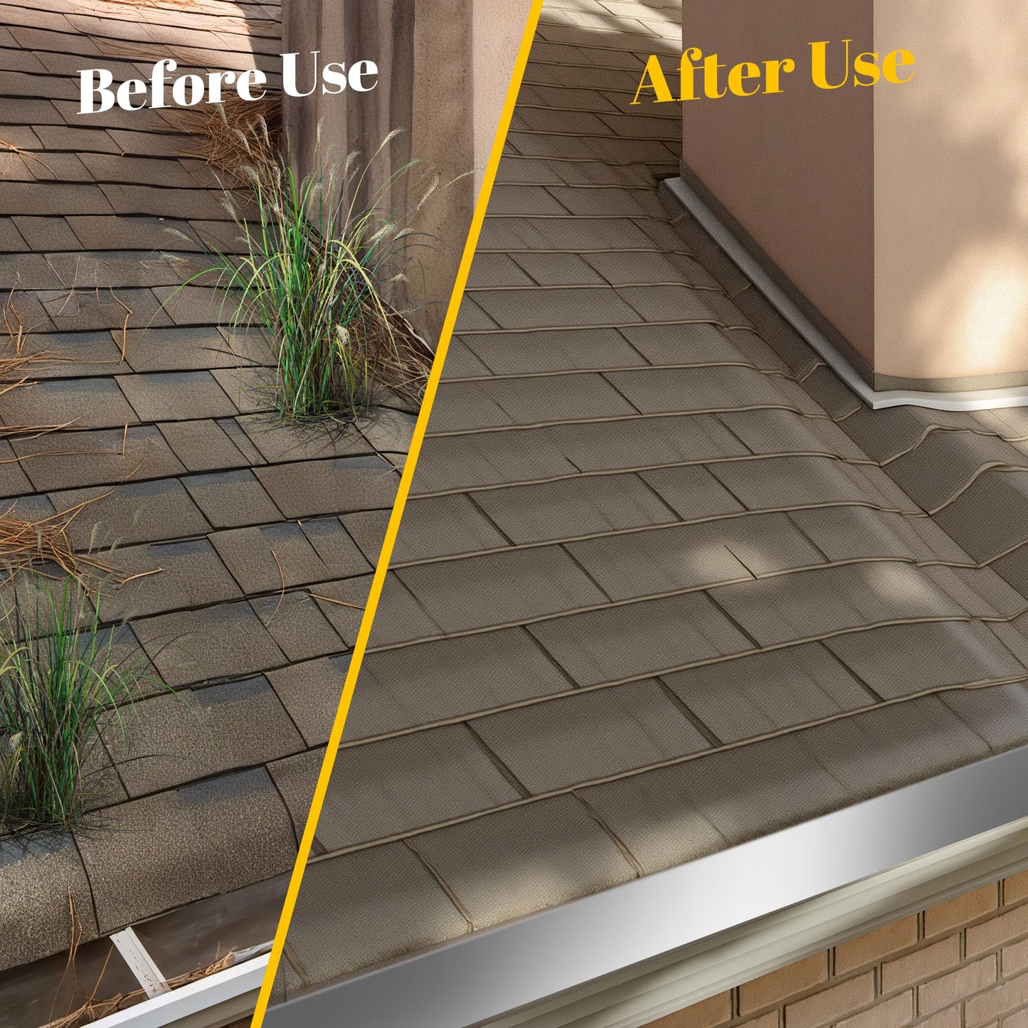 40'' x 50' Aluminum Flashing Roll, 0.3mm Thickness Metal Roof Flashing Roofing Panels for Sealing Windows Doors Siding Roofing Stains Moss and Mildew Prevention