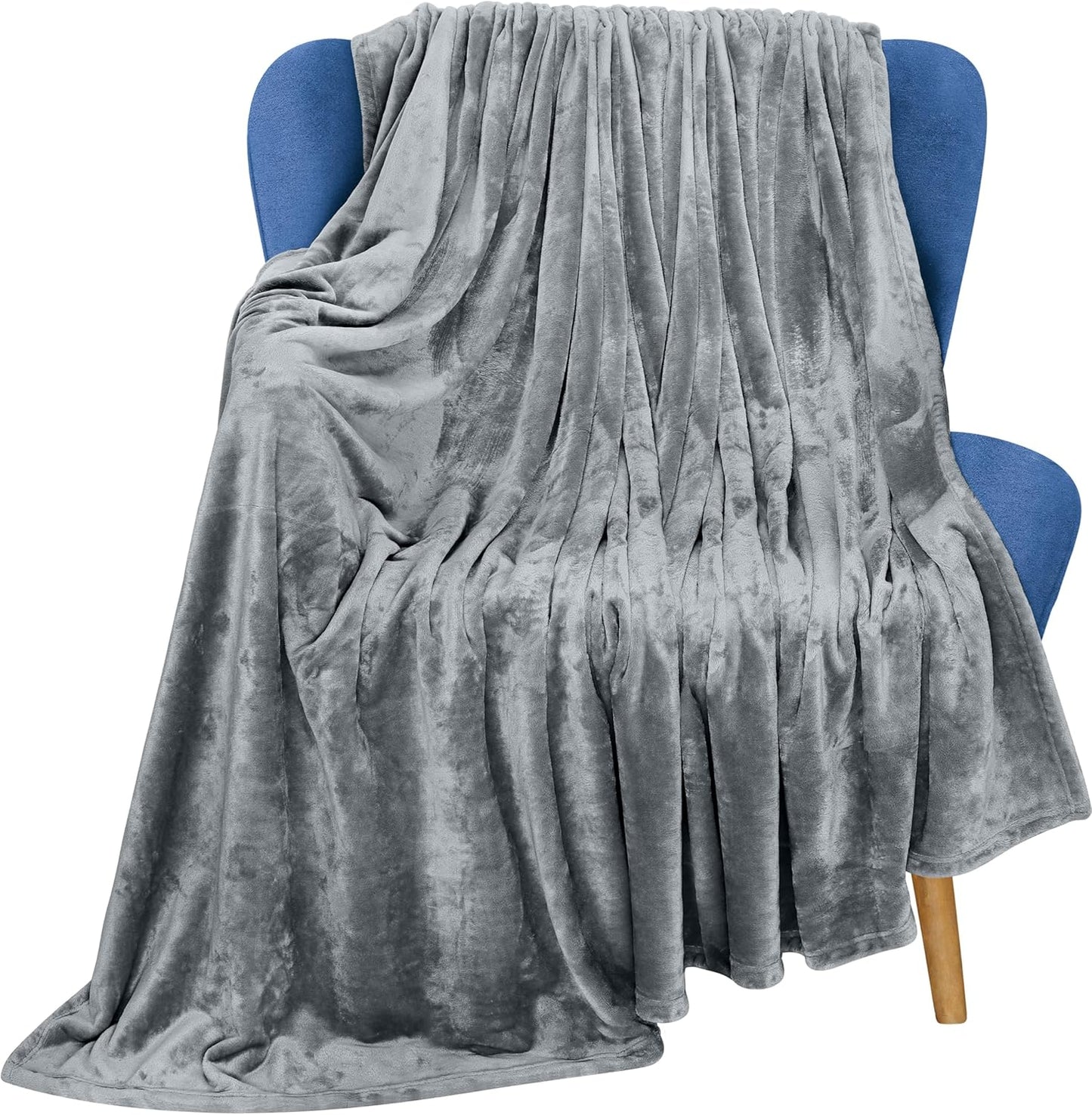 Utopia Bedding Fleece Blanket - Luxury Anti-Static Soft Microfiber Throw | Ash Grey, 50x60 Inch