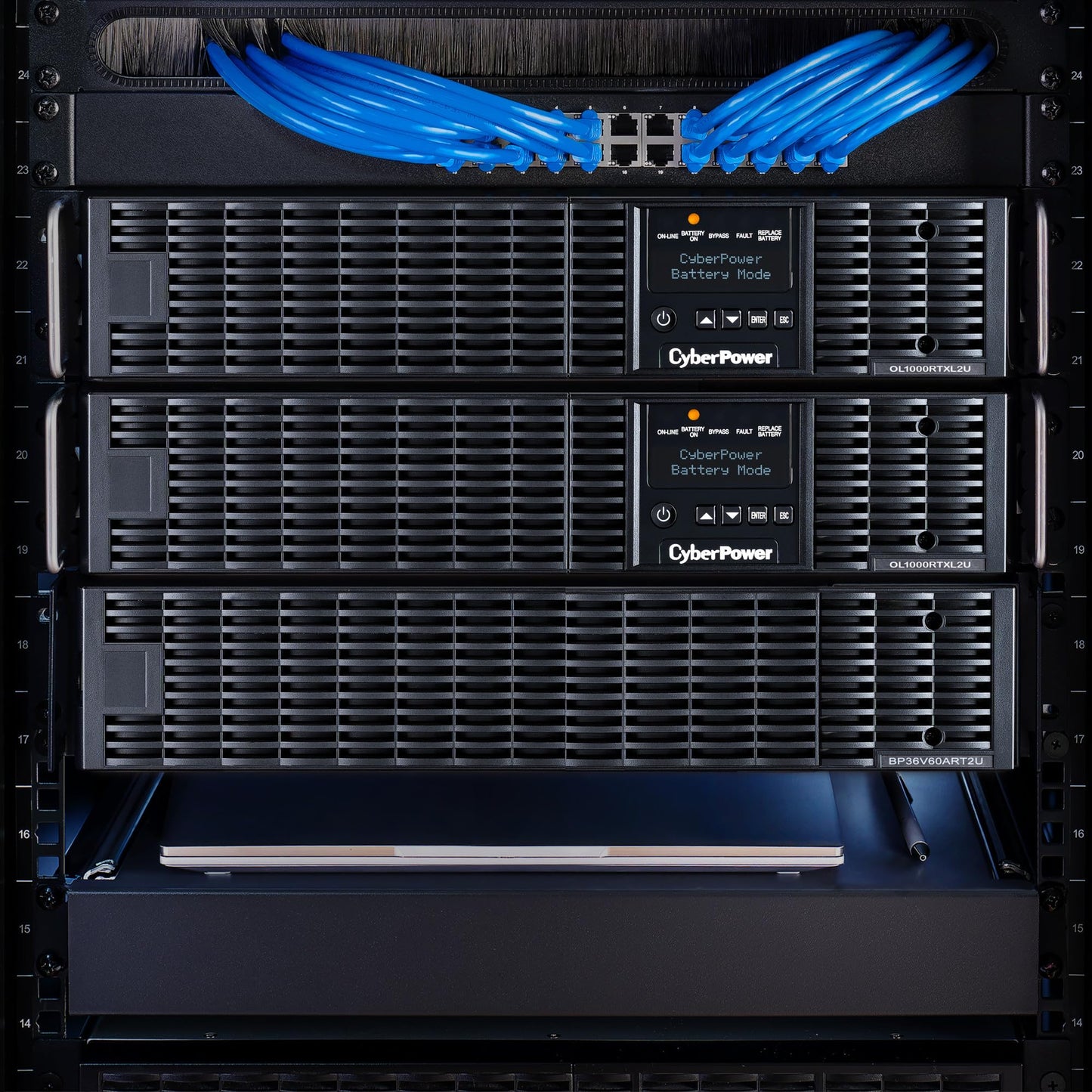 CyberPower OL1500RTXL2U Smart App Online UPS System, 1500VA/1350W, 8 Outlets, 2U Rack/Tower