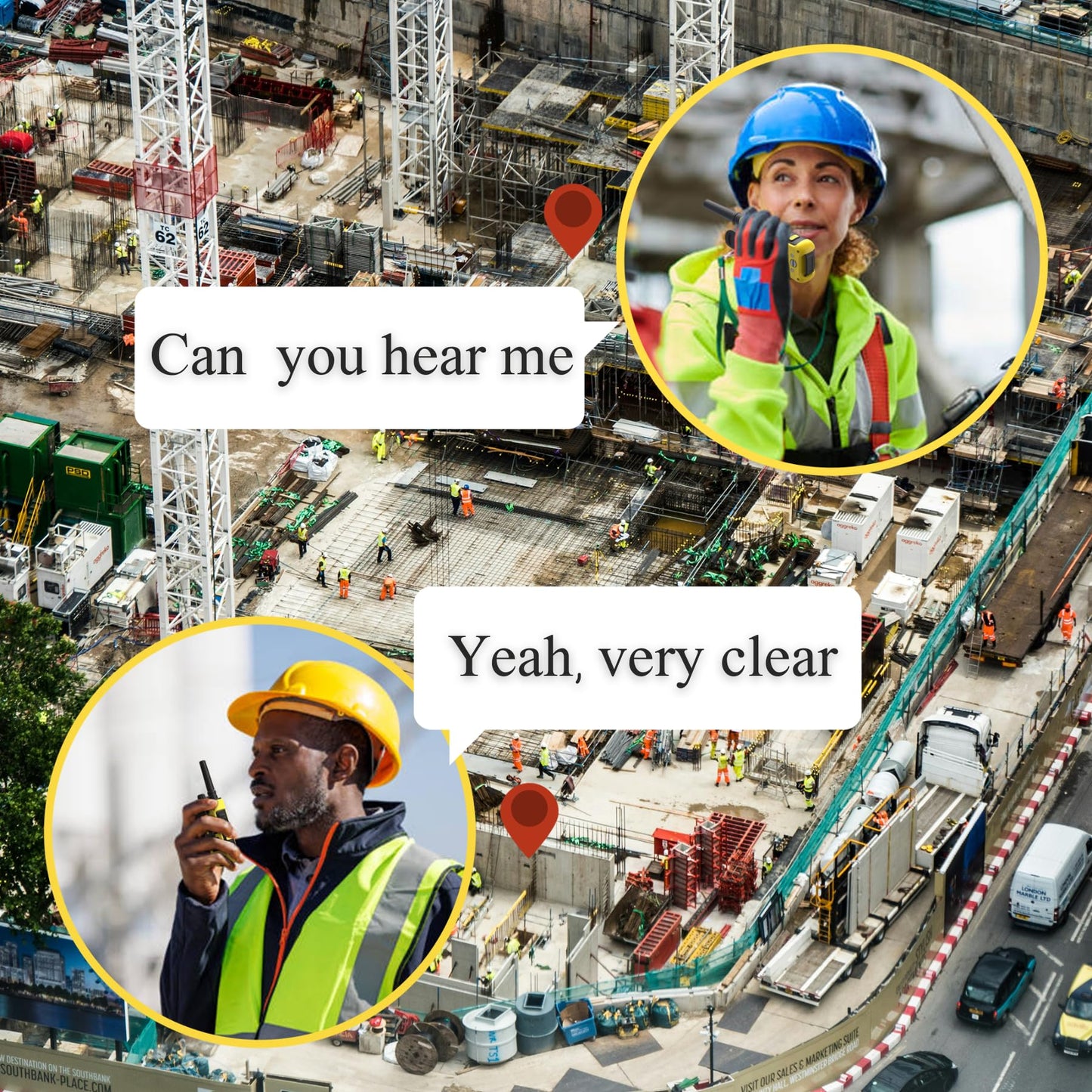 KETELESE T3F Walkie Talkies 6 Pack for Adults, IP67 Waterproof 2 Way Radios Rechargable, with Earpiece and Mic, Shock Resistant, Dual PTT, One Key Group Call, VOX, NOAA&Wheather Alert, Black/Yellow