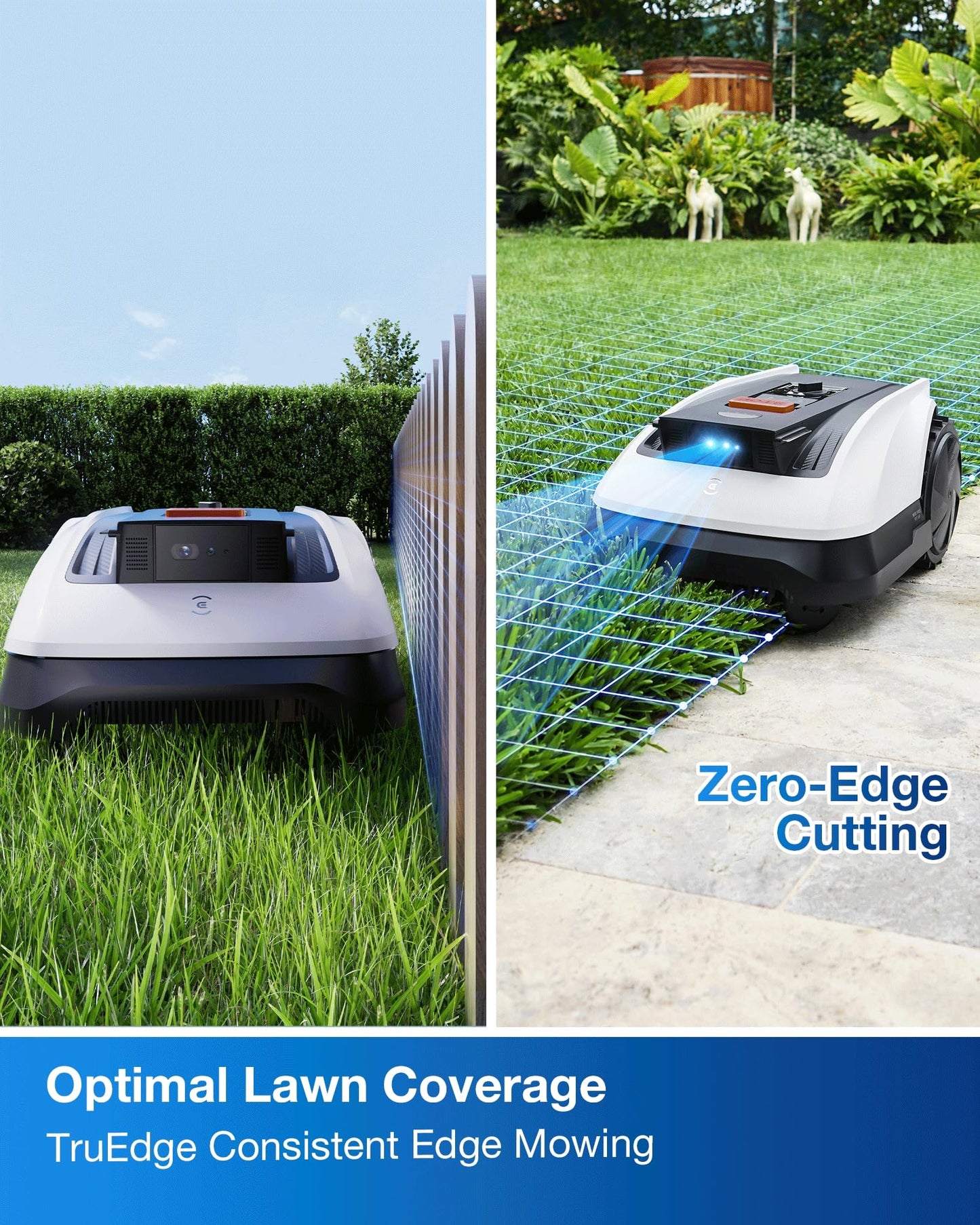 ECOVACS Goat O1000 RTK Care Kit Robotic Lawn Mower with RTK Precision Navigation, No Perimeter Wire, Smart App Control, Auto Mapping, Multi-Zone Management – Includes 36 Extra Blades