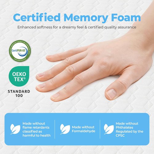 Neo Sleep 10 Inch King Cooling Gel Memory Foam Mattress - Medium Firm Pressure Relief | CertiPUR-US Certified
