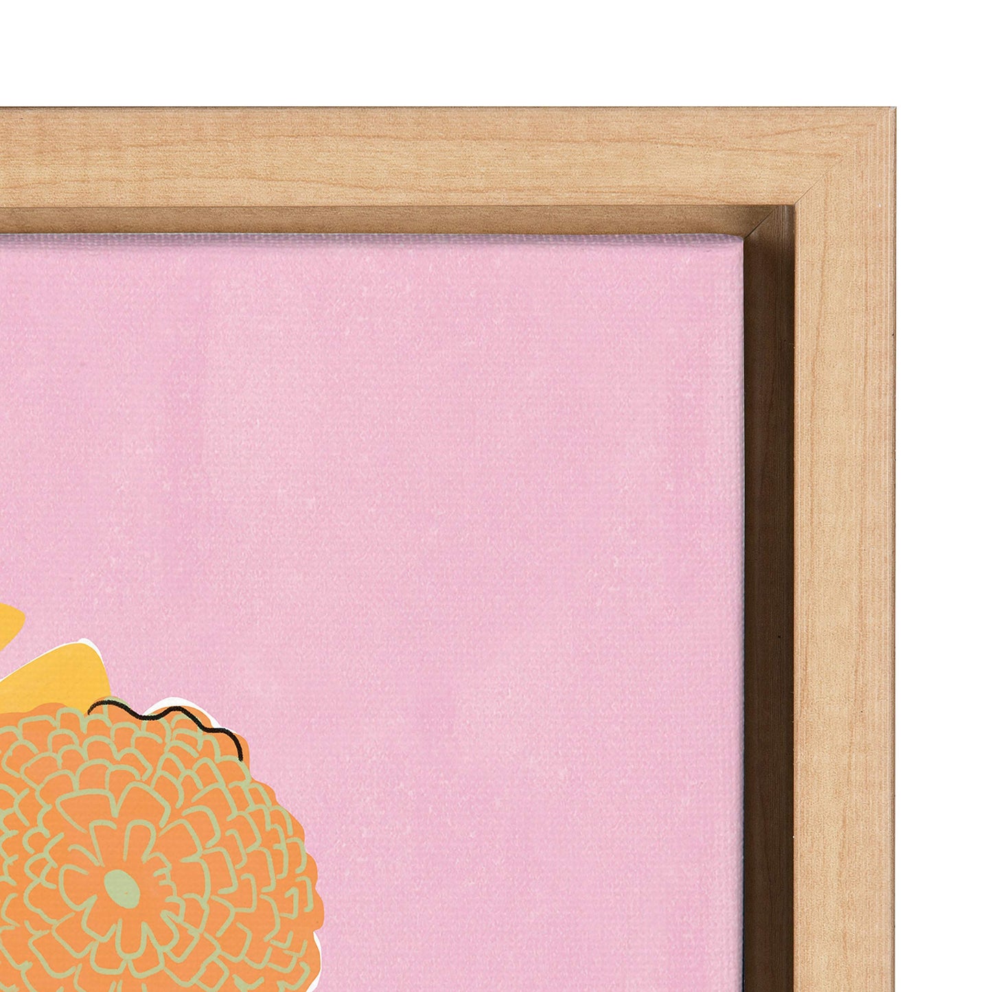 Kate and Laurel Sylvie Miracle Vase Framed Canvas Wall Art by Alja Horvat, 23x33 Natural, Floral Art for Wall