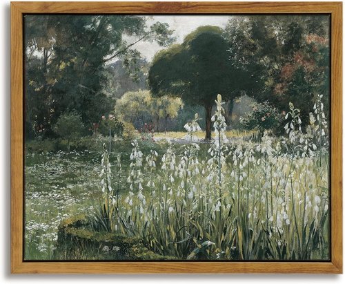 InSimSea Meadow Flowers Wall Art Print - Framed Canvas Decor for Home Office | 8x10in