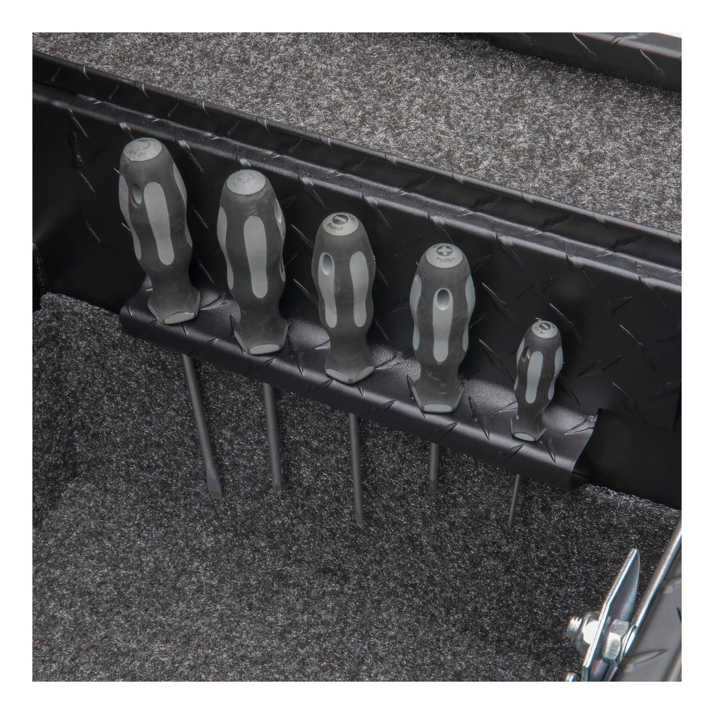 UWS EC10033 Secure Lock 72-Inch Matte Black Heavy-Wall Aluminum Truck Tool Box with Low Profile, RigidCore Lid