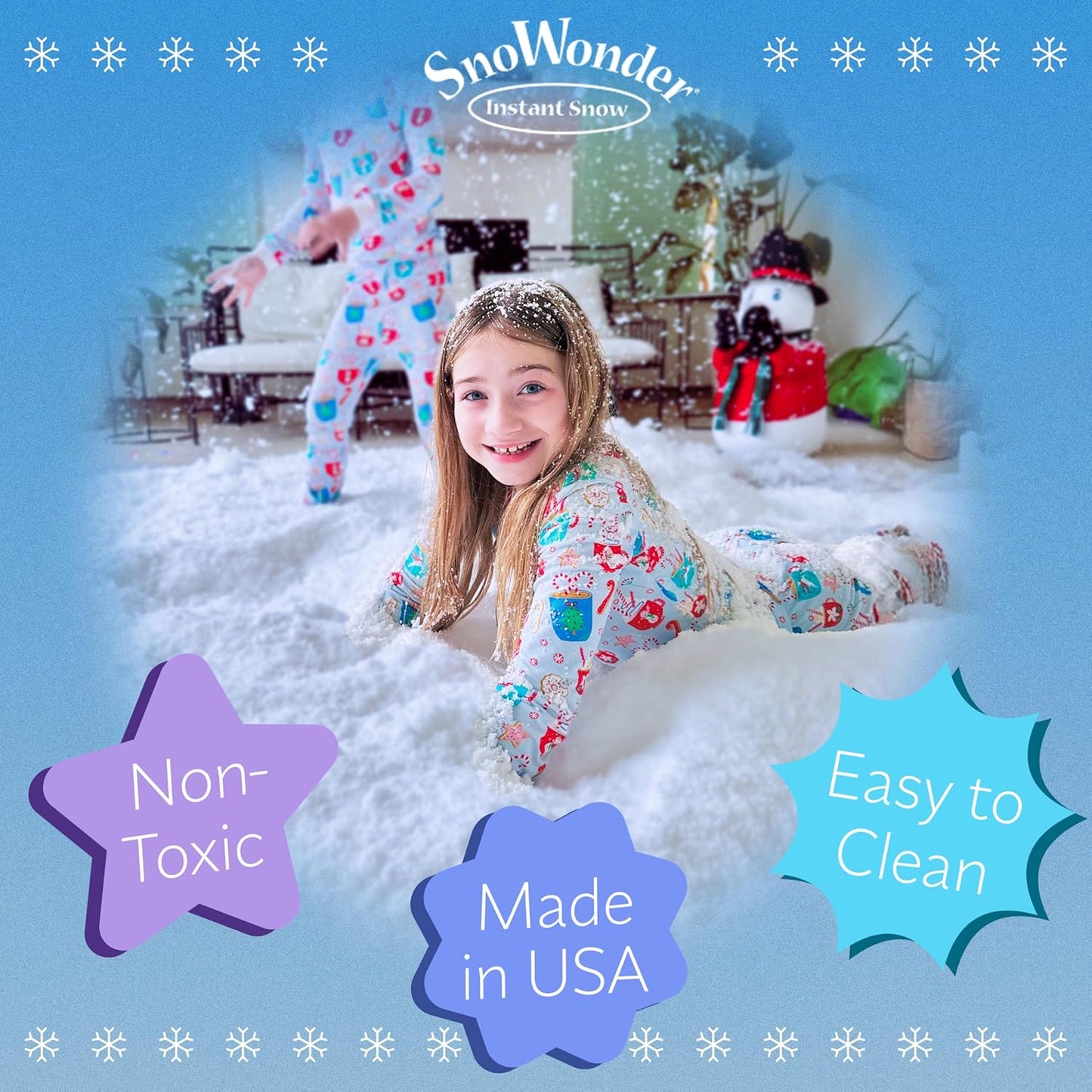 SnoWonder Instant Snow | Fake Artificial Snow for Cloud Slime - Makes 25 Gallons of Snow