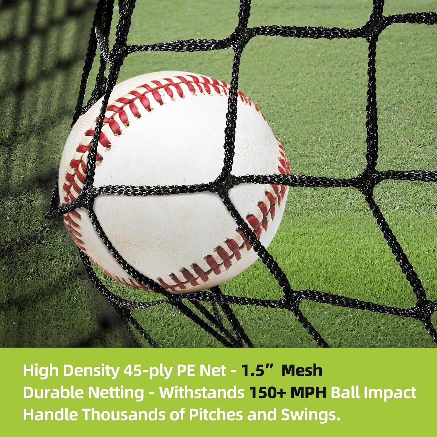MR Mobile Baseball Batting Cage 24ft, Portable Heavy-Duty Baseball Hitting Cage w/Wheels, Wheel-Based Softball Batting Cage, Fully Enclosed Batting Cage Tunnel Complete Kit w/Frame and Netting