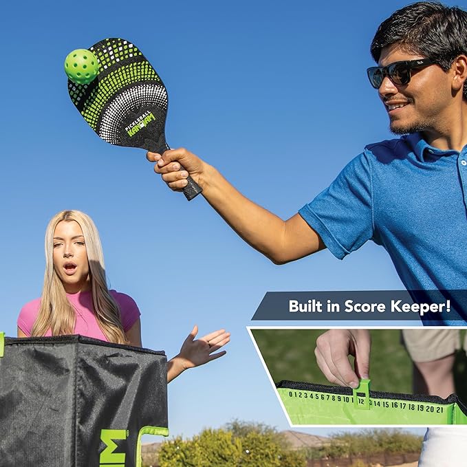 Kan Jam Pack ‘n Go Pickleball Portable 4 Player Pickle Ball Outdoor Game with 2 Paddles and 2 Balls