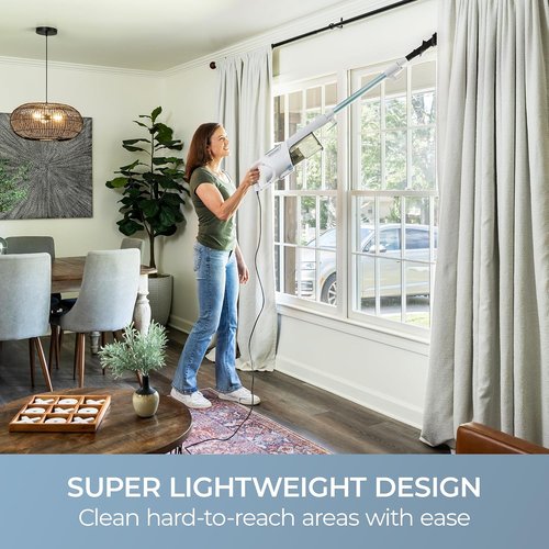 Kenmore CS2015 Corded Stick Vacuum - Powerful 2-Motor Suction, Detachable Hand Vac, LED Headlight & Hair Eliminator Nozzle for Carpets & Bare Floors