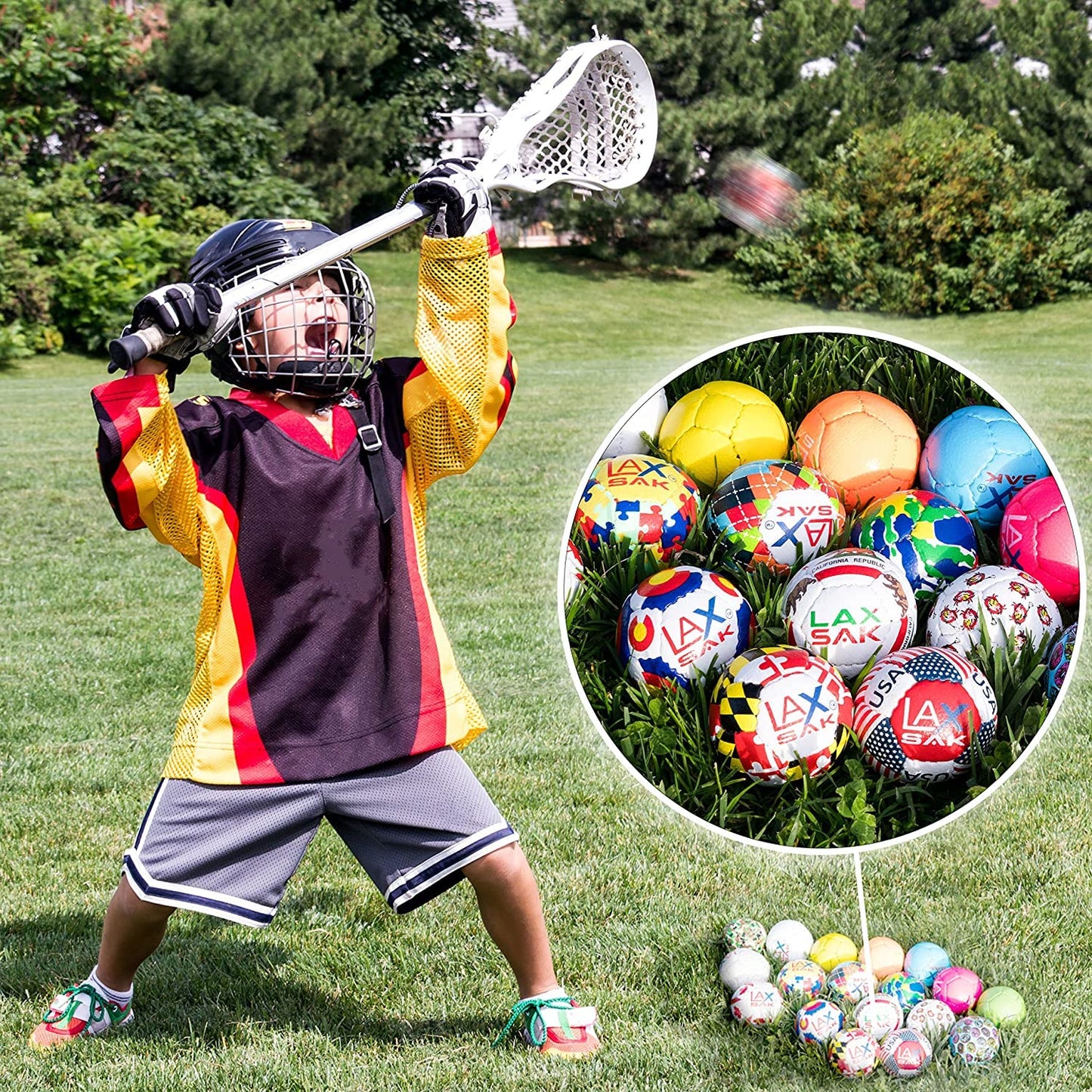 Lax Sak Soft Practice Lacrosse Balls - Same Weight & Size as a Regulation Lacrosse Balls, Great for Indoor & Outdoor Practices, Less Bounce & Minimal Rebounds - Carolina Blue, 1 Pack