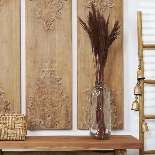Deco 79 Dried Plant Pampas Home Decor Natural Foliage Natural Dried Foliage with Long Stems, Foliage for Decoration 2" x 1" x 35", Copper