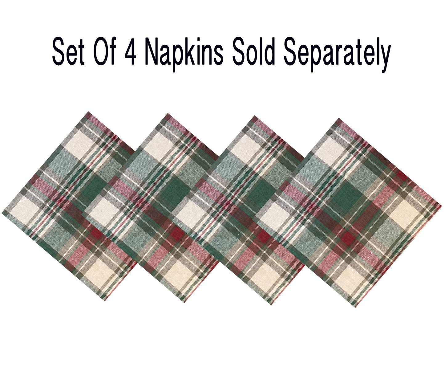 Trends Collection Christmas Cottage Plaid Cotton Weave Holiday Tablecloth, 60" x 102" Oblong/Rectangle