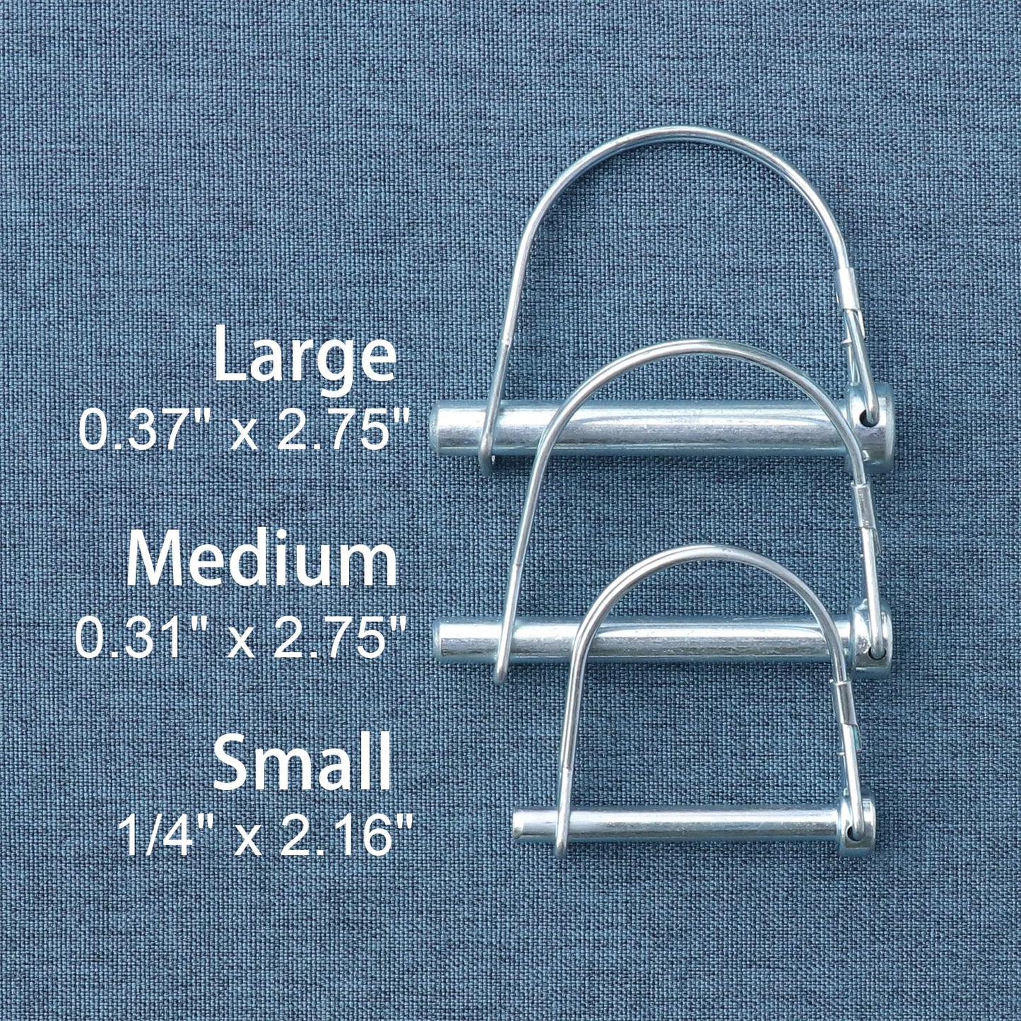 Trailer Coupler Pin, 4PCS Tivnhuils Hitch Pin Safety Coupler Pin, Zinc Plated Carbon Steel Trailer Pin Hardware Pins , 1/4" x 2.16", Small