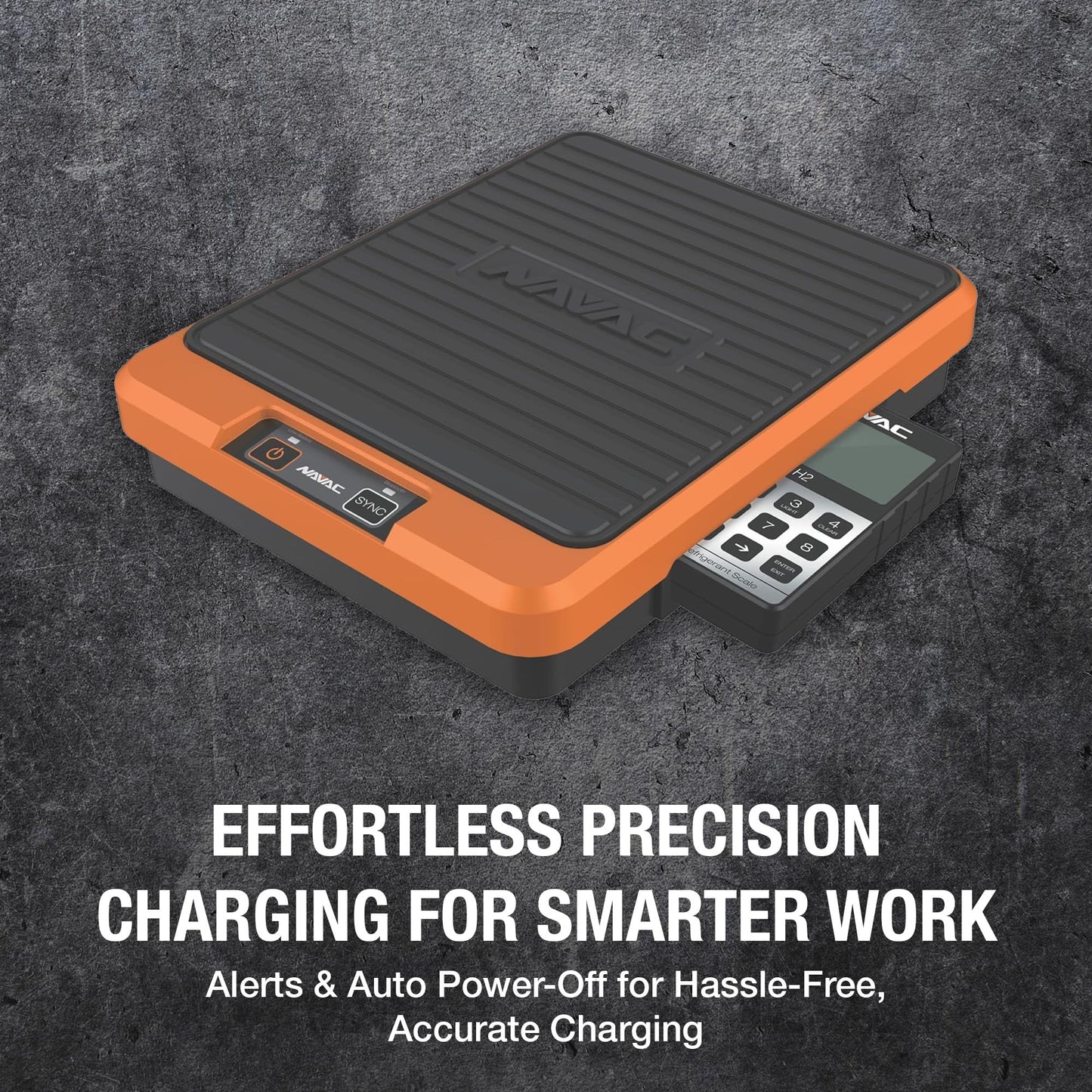 NAVAC NRS2i01 Wireless Refrigerant Scale | Bluetooth Handheld Display | 220 lbs Capacity | Lightweight Magnesium Alloy Weighing Pan | Precise Measurements | 1 Year Warranty