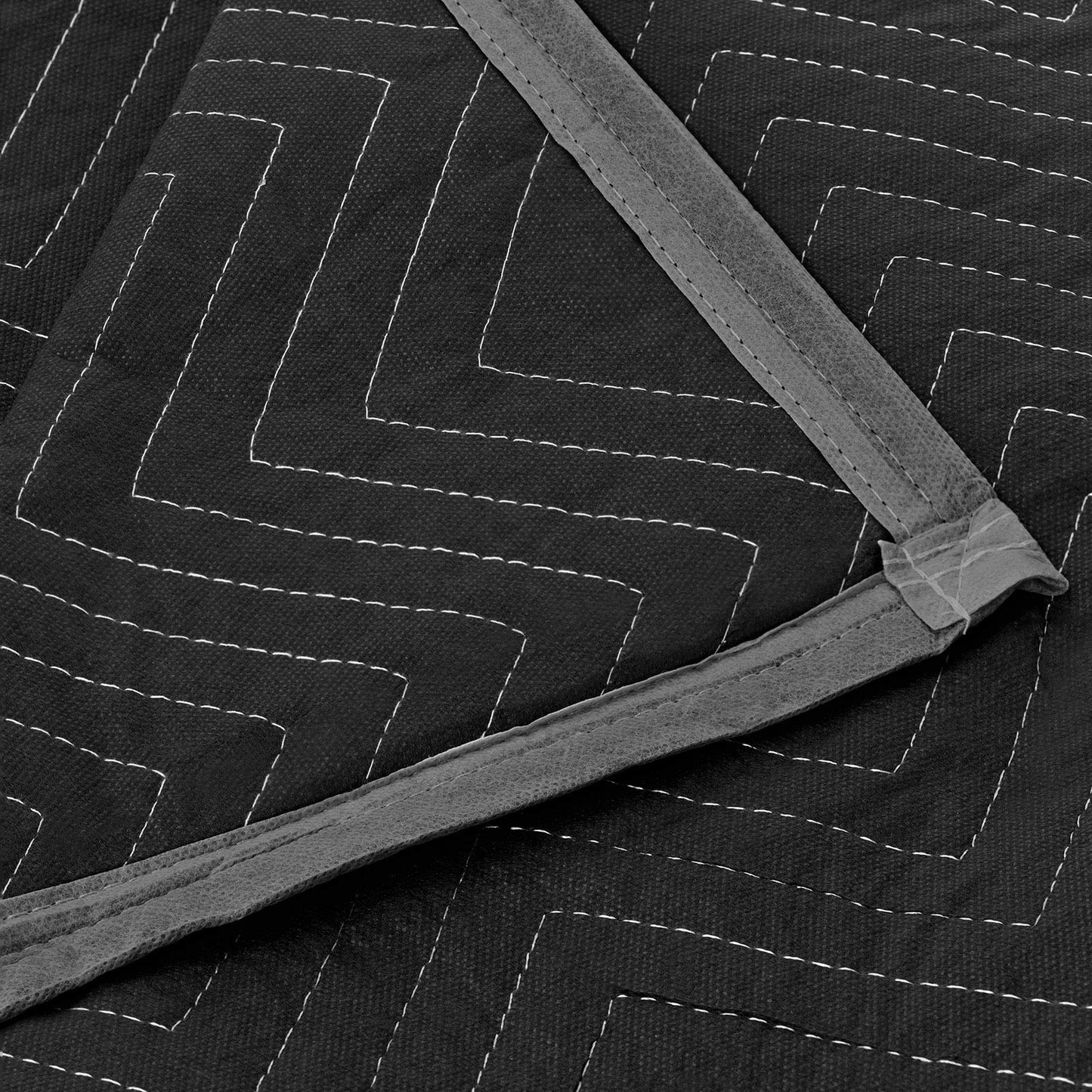 Sure-Max 12 Moving & Packing Blankets - Heavy Duty Pro - 80" x 72" (90 lb/dz weight) - Professional Quilted Shipping Furniture Pads Black