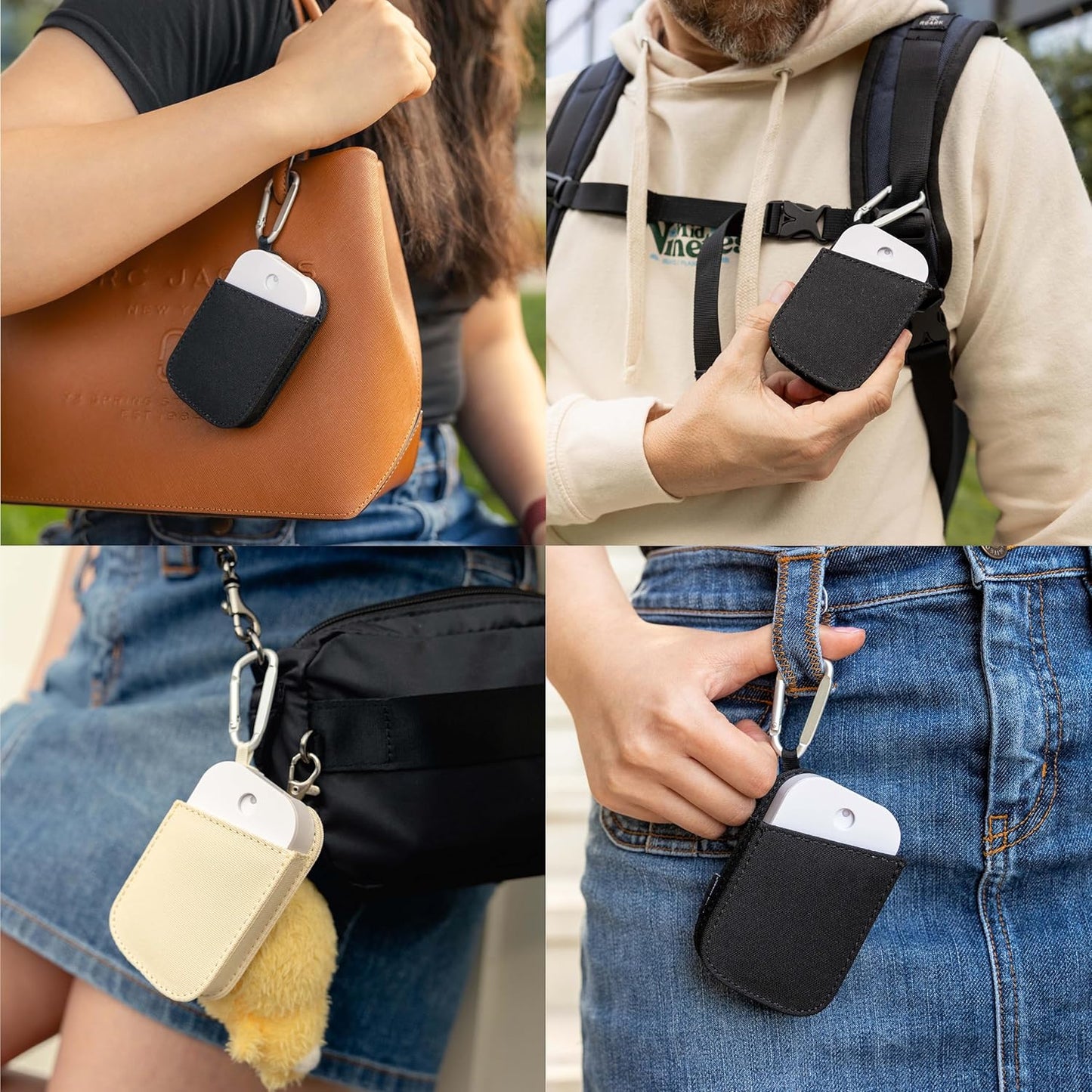 2nd 1 OZ Childhood Hand Sanitizer Holder Compatible with Touchland Mist Spray FL - Keychain Case Clip for Purse, Bag