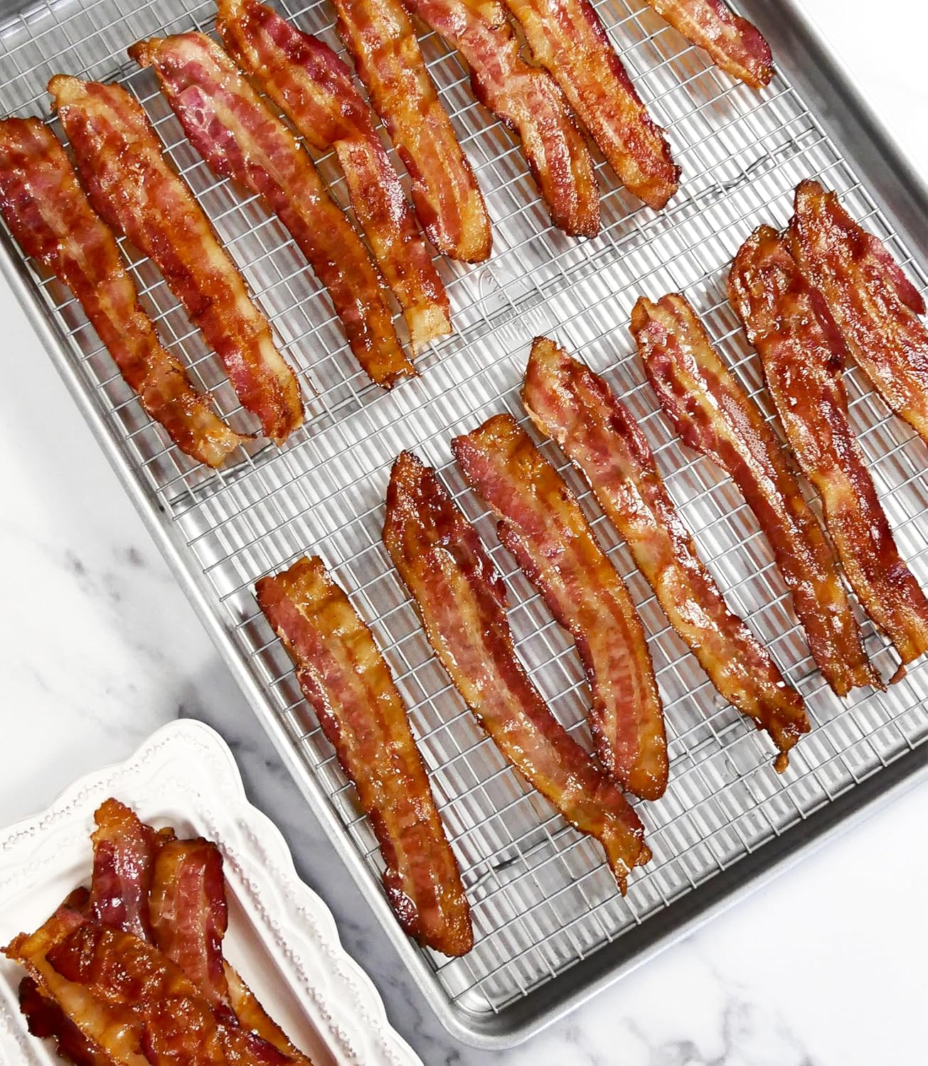 USA Pan Extra Large Baking Sheet and Nonstick Cooling Rack Set - Durable Metal Construction, XL Size