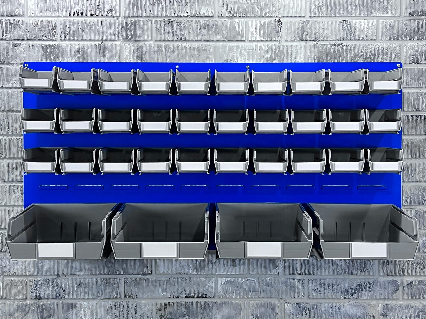 Triton Products LVP-2 LocBin Louvered Panel, 24" x 48", 18 Gauge Steel, Blue