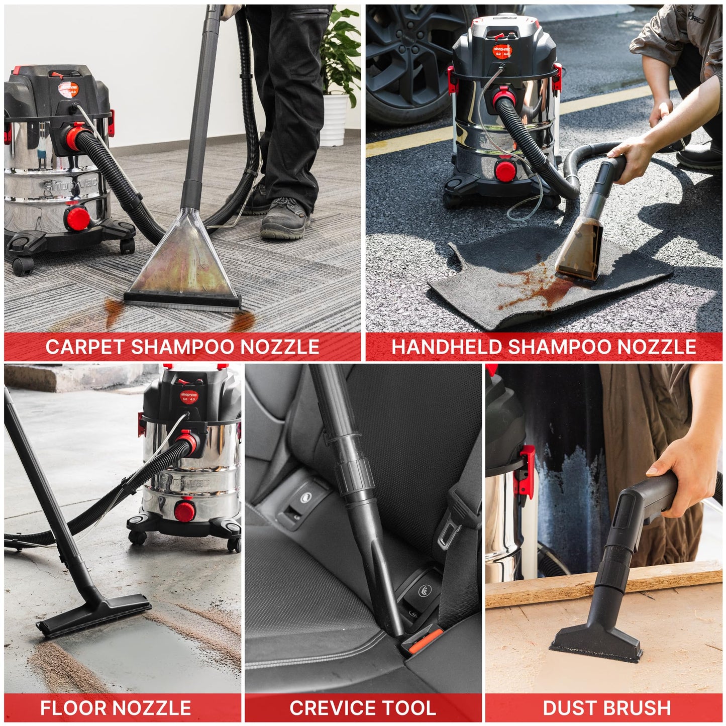 Shop-Vac 5-Gallon 4.5 Peak HP 3-in-1 Wet/Dry/Upholstery Shampoo Vacuum Cleaner