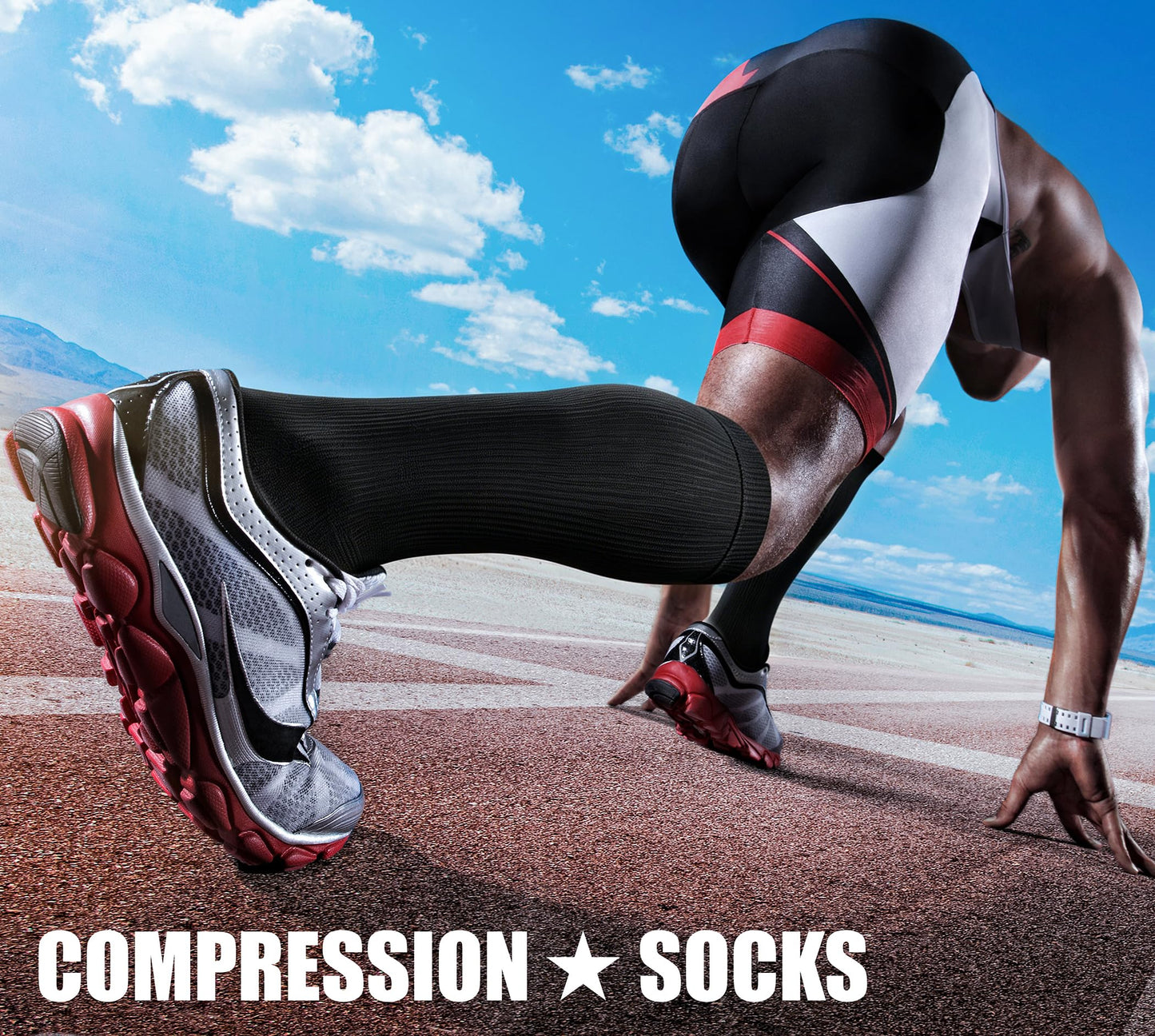 CHARMKING Compression Socks (3 Pairs) - 15-20 mmHg, Athletic Support for Running, Cycling, Travel - Boost Circulation and Performance (Black, S/M)