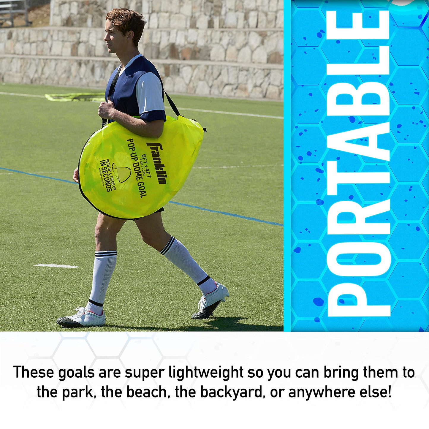 Franklin Sports Pop-Up Dome Shaped Soccer Goals - 6' x 4' (2 Goals)