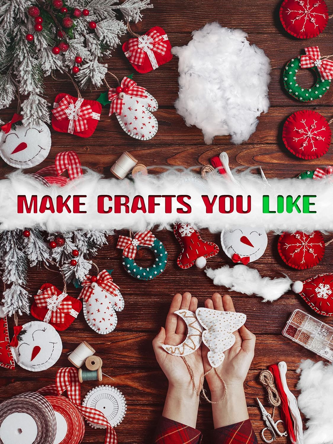 Riakrum Fake Snow Decor - Fluffy Artificial Cotton Snow for Winter Mantle | 360g Indoor Decoration