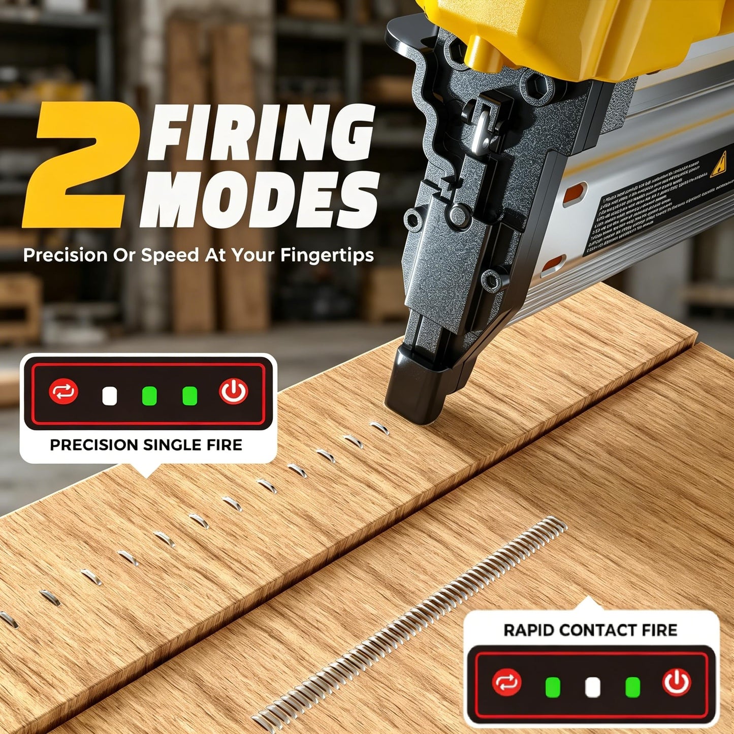 MtiolHig Cordless 2Inch Brad Nailer Compatible with Dewalt 20V Battery, 2-in-1 Staple Gun, 18 Gauge Nail Gun Battery Powered with 1000 Nails for Wood Carpentry, 7.2LB (Tool only) 2026 New Version