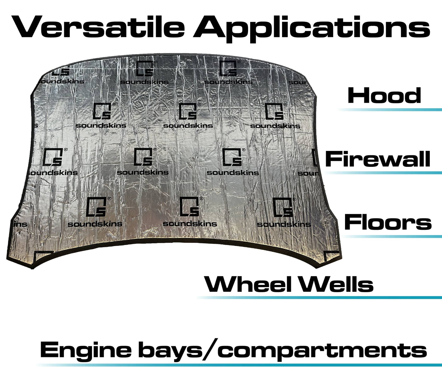 SoundSkins SSK-HTSHLD 394mil/10mm Dual Layer Insulated Heat Shield Mat - 54 sqft. Thermal Barrier and Vibration Control