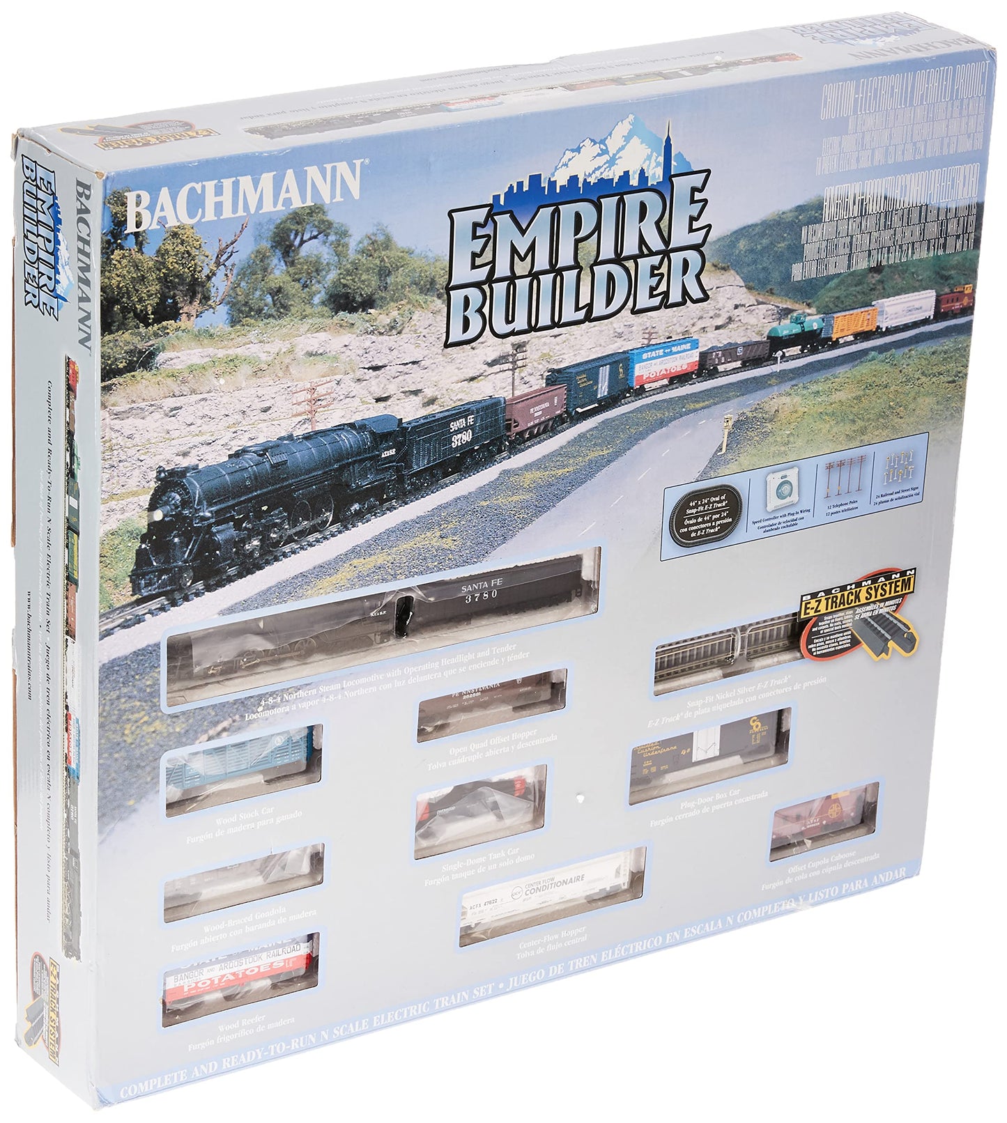Bachmann Trains - Empire Builder Ready To Run 68 Piece Electric Train Set - N Scale