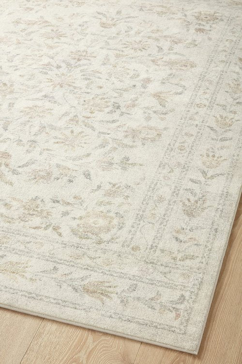 Loloi Rifle Paper Co. Courtyard Collection COU-01 Yellow/Multi 2'-3" x 3'-9" Accent Rug feat. CloudPile