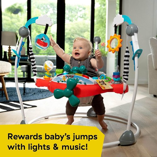 Baby Einstein 2-in-1 Interactive Jumper - Ocean Explorers Airplane Adventure Activity Center for Ages 6+ Months | Max Weight 25 lbs.