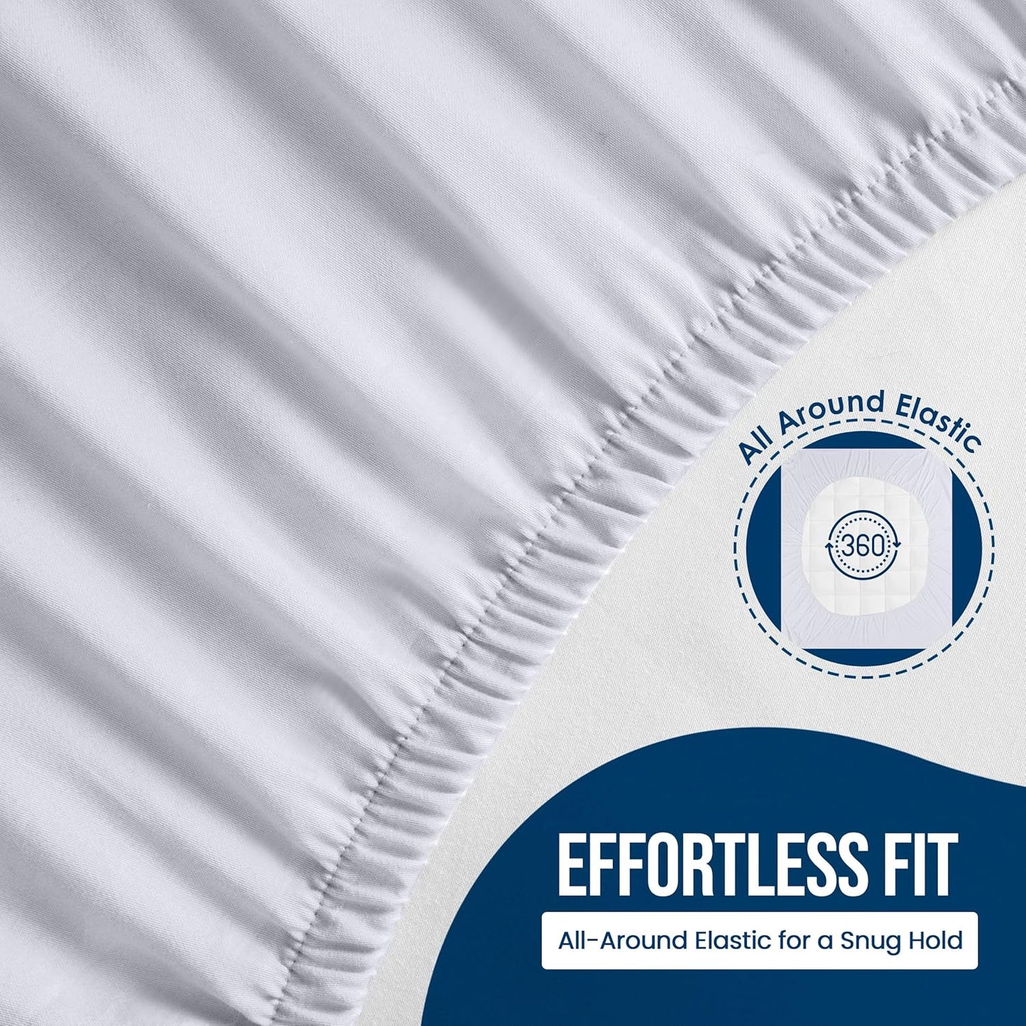 Utopia Bedding Crib Mattress Protector - Waterproof 200 GSM Terry Cover | Soft, Breathable & Deep Pocket Fit (White)