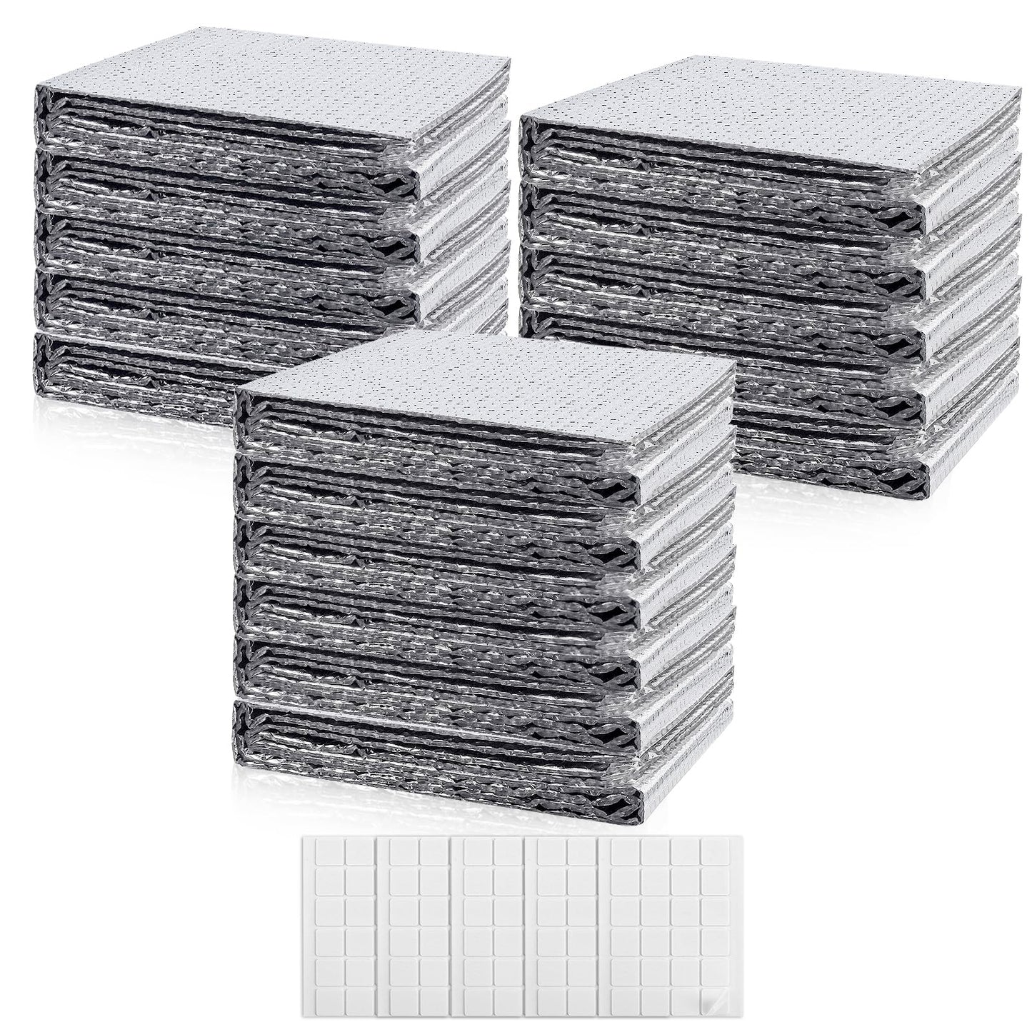 Reflective Bubble Insulation Sheet 6MM Thick Double Bubble Aluminum Foil Shield Garage Door Insulation Panels Kit Radiant Barrier for Windows RV Roof Attic Wall (20.5IN X 54IN, 16 PCS)