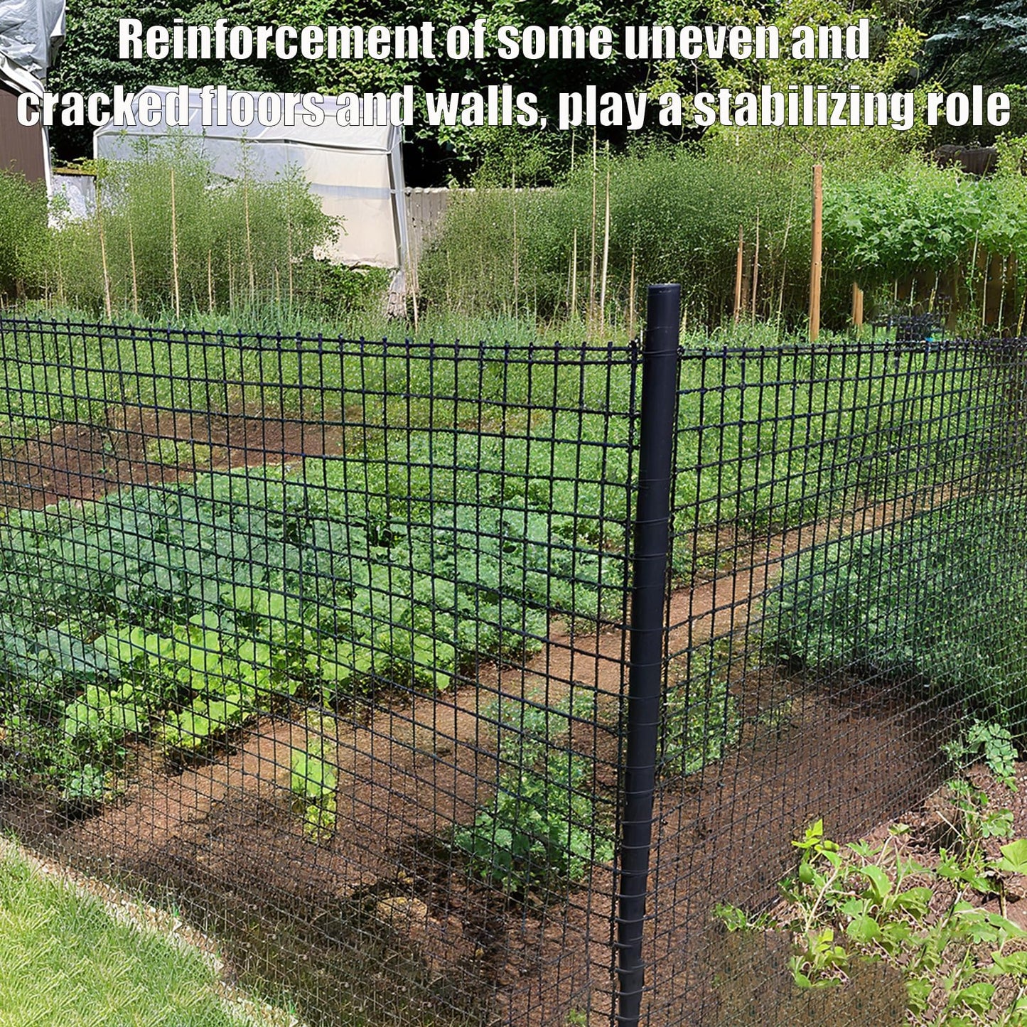 3ft x 164ft Wall Geogrid for Retaining Walls 2x2cm Grid Geocell Geogrid Polypropylene Stabilization Mesh, Driveway & Slope Reinforcement, Gravel Grid for Landscaping, Terraces, Parking Lots