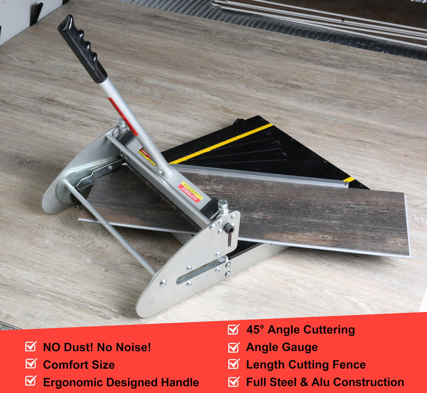 CUTTEREX 13 INCH 360° VINYL Floor Cutter for VCT, LVT, PVC, Rubber Floor and VINYL Plank