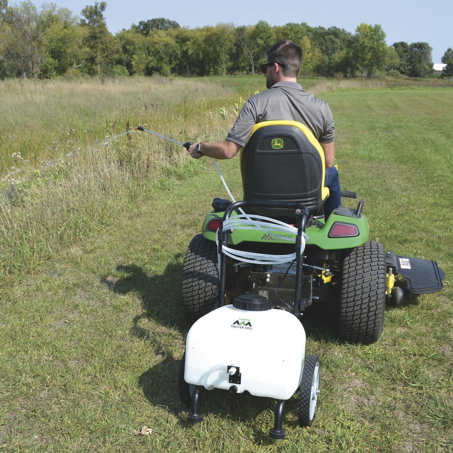 Master Mfg Revolt Lithium-Ion Series 9 Gallon Pull & Tow Sprayer-1.0GPM, 50" Swath