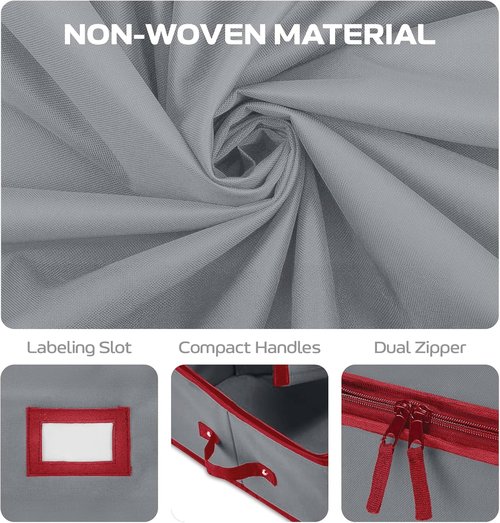 Christmas Wrapping Paper Organizer - Fits Up to 24 Rolls | Storage Bag with Straps & Pockets (Gray)