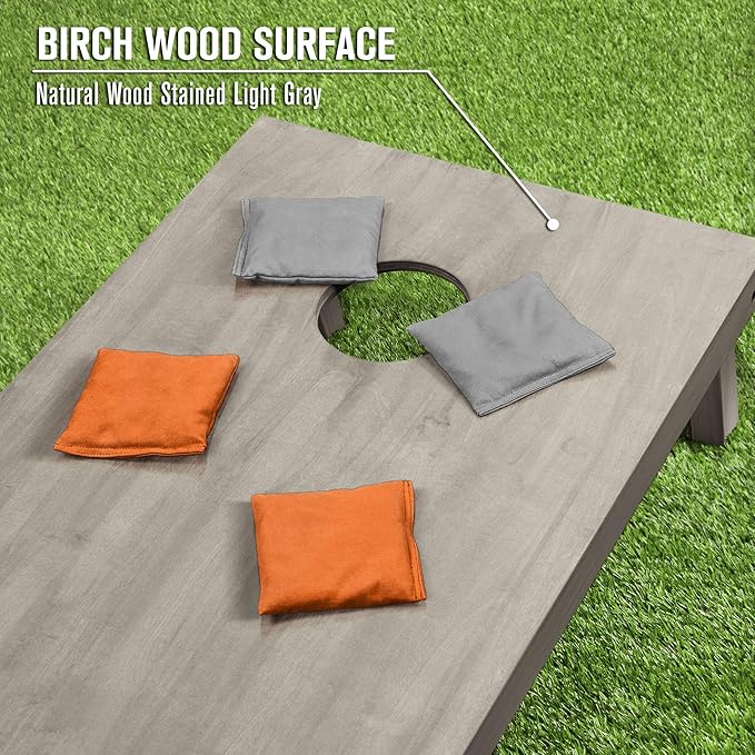 GoSports 4 ft x 2 ft Regulation Size Wooden Cornhole Boards Set - Includes Carrying Case and Bean Bags (Choose Your Colors) Over 100 Color Combinations