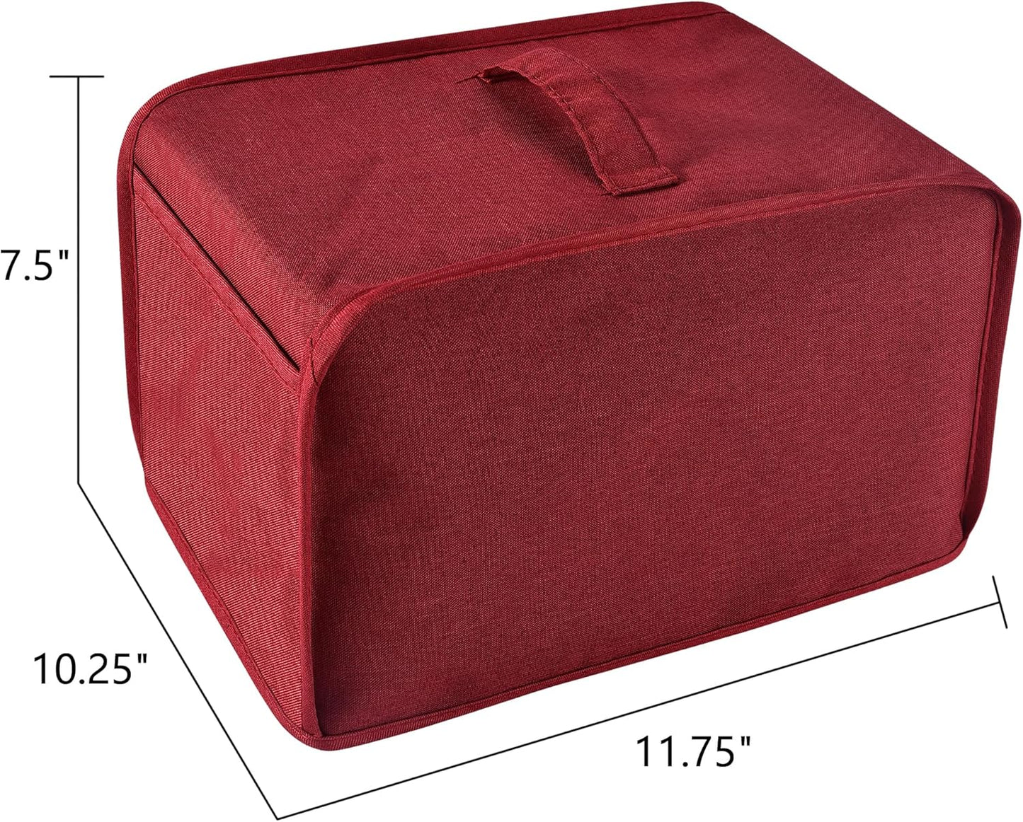 Skiennix Red Toaster Cover - Dust & Fingerprint Protection | Machine Washable, 2 Slice Size