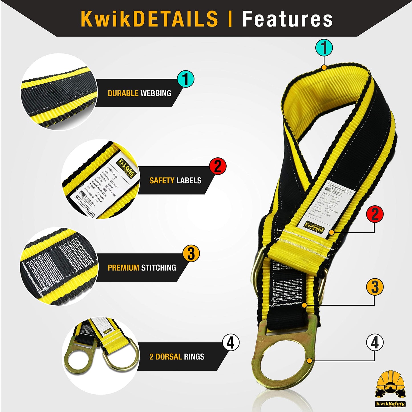 KwikSafety - Charlotte, NC - TSUNAMI BUNDLE [Premium BRAIDED ROPE] Vertical Lifeline, Safety Harness, Safety Lanyard, Cross Arm Strap, Tool Lanyard, Roof Anchor, 20L Dry Bag ANSI OSHA | 100 FT.