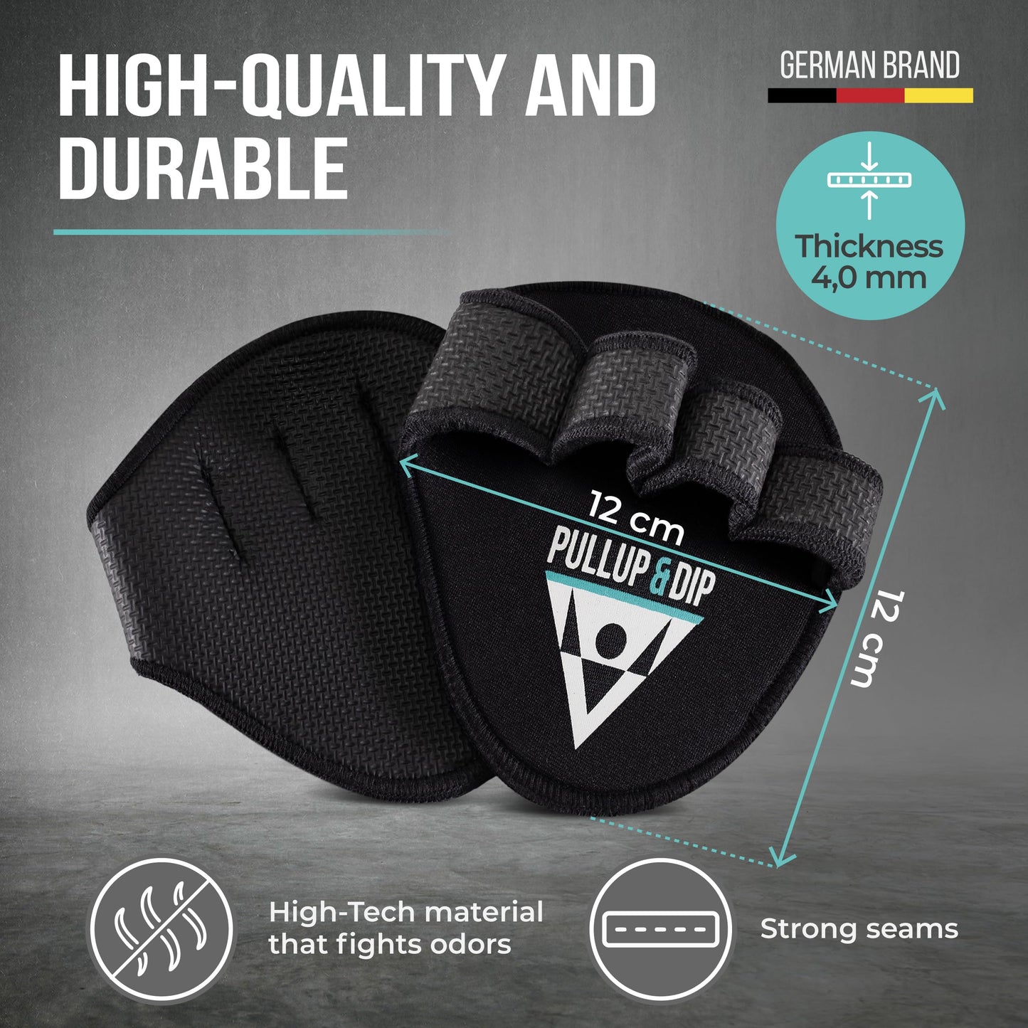 PULLUP & DIP Neoprene Grip Pads Lifting Grips, The Alternative to Gym Workout Gloves, Lifting Pads for Weightlifting, Calisthenics & Powerlifting, No More Sweaty Gym Gloves